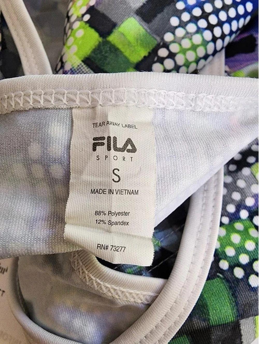Fila Racerback Performance Tank Top Small - Picture 3 of 6